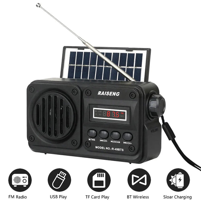 NNEOBA Portable Radio Bluetooth Speaker Black