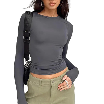 Women's Long Sleeve Crop Top