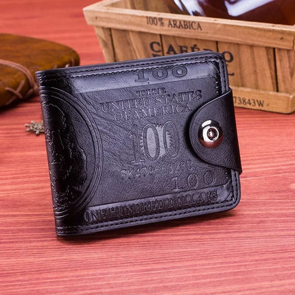 Dollar Pattern Leather Wallet