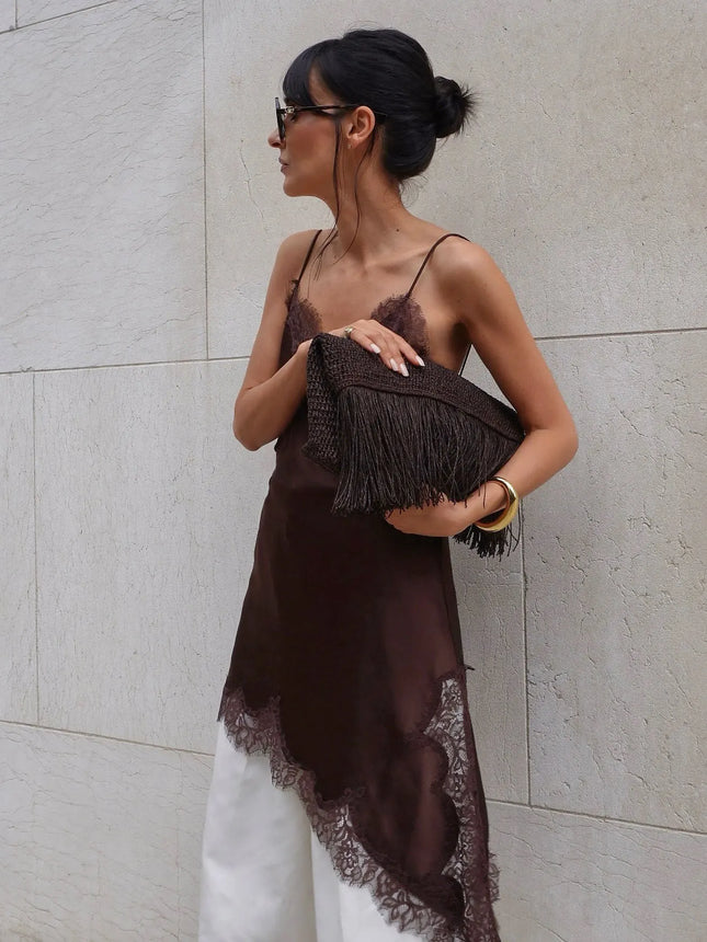 Lace Spaghetti Strap Mini Dress