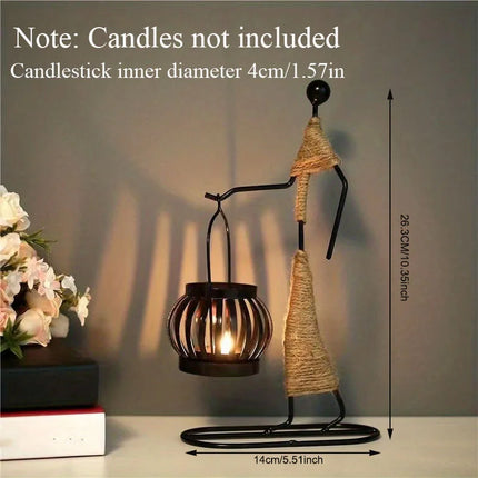 Nordic Abstract Metal Candle Holder