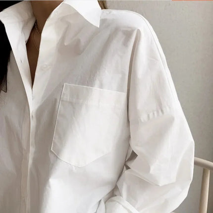 Women's White Loose-Fit Shirt