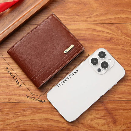 Fashionable Men's Bifold Short Wallet