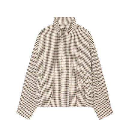 Women's Cropped Plaid Bomber Jacket