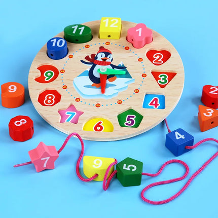 Montessori Wooden Clock Game