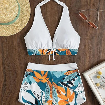 High-Waist Printed Bikini Set