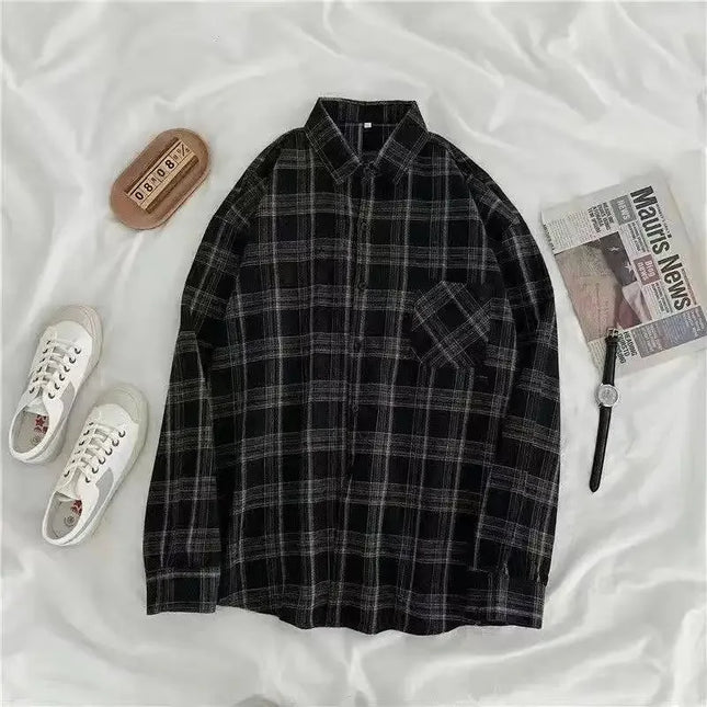 Vintage Oversized Plaid Shirt