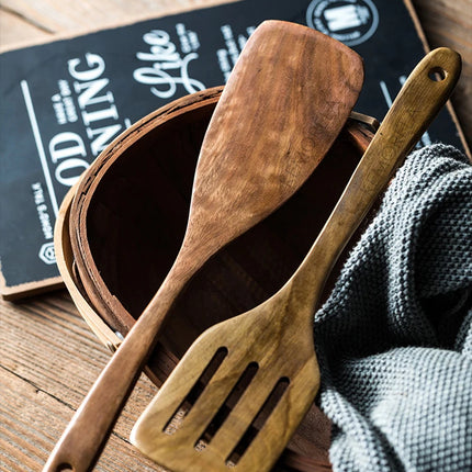 9-Piece Wooden Kitchen Utensil Set