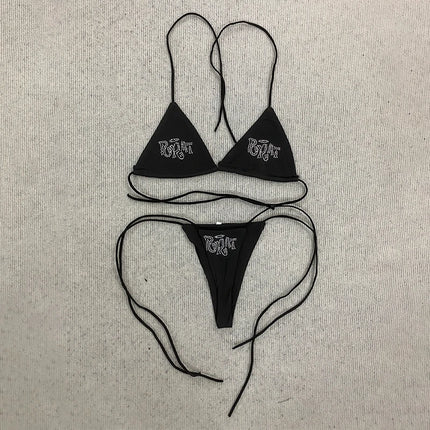 Y2K Rhinestone Bikini Set