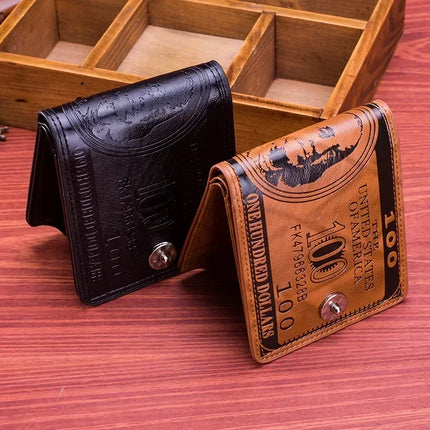 Dollar Pattern Leather Wallet