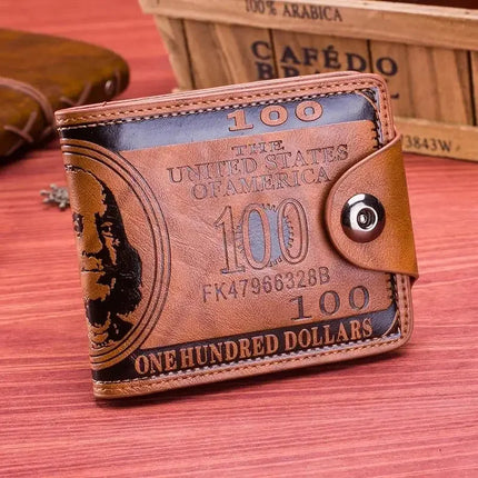 Dollar Pattern Leather Wallet