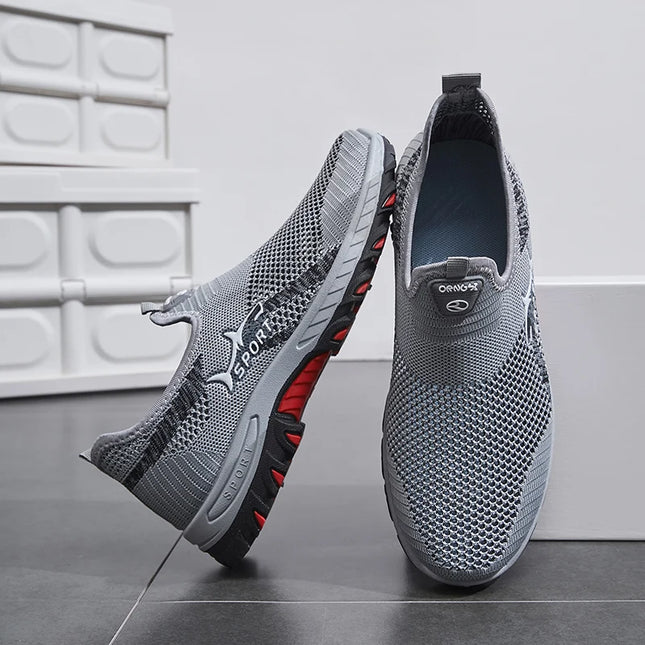 Men's Black Lightweight Slip-On Sneakers
