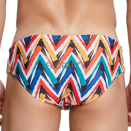 Men's Geometric Print Swim Briefs