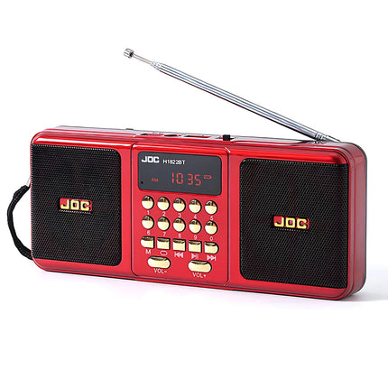 NNEOBA Portable FM Radio Bluetooth Speaker Red