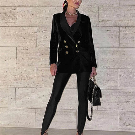 Black High-Waist Glitter Leggings