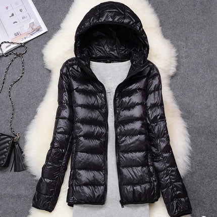Women's Lightweight Hooded Puffer Jacket