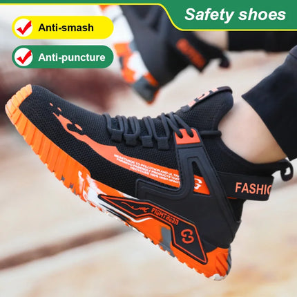High-Top Steel Toe Safety Work Boots