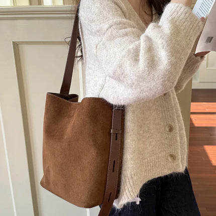 Large Suede Tote Bag