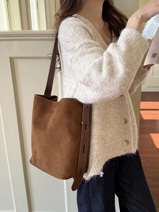 Large Suede Tote Bag