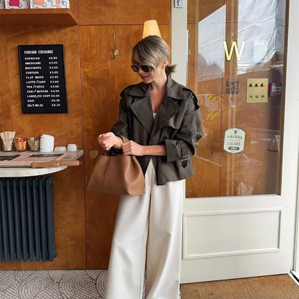 Women's Cropped Trench Jacket