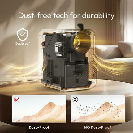 NNEOBA Smart Mini Home Theater Projector White