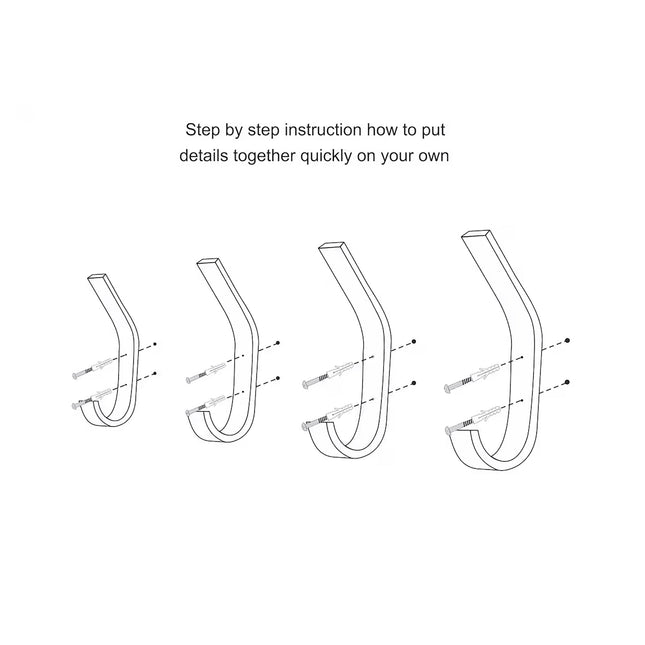 Set of 4 Wooden Wall Hooks