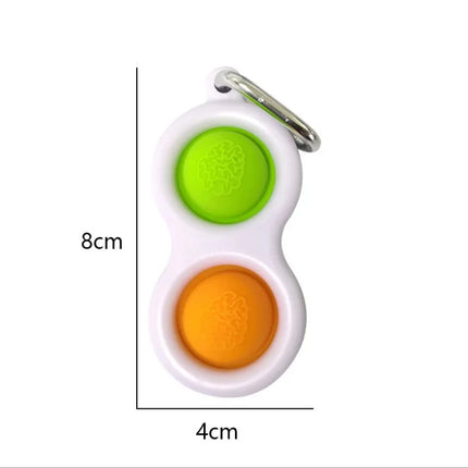 2-Piece Bubble Music Keychain Fidget Set