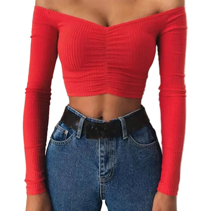 Off-Shoulder Long-Sleeve Top
