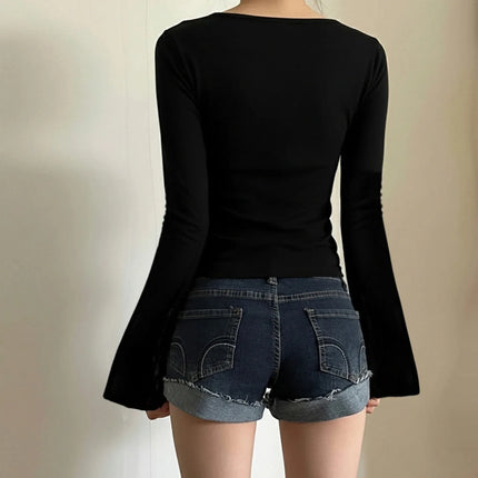 Women's Lace Trim V-Neck Top