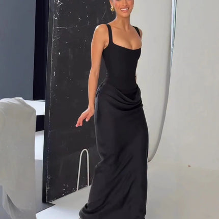 Backless Ruched Maxi Dress