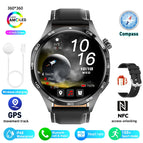 Black leather belt / Watch GT5 PRO