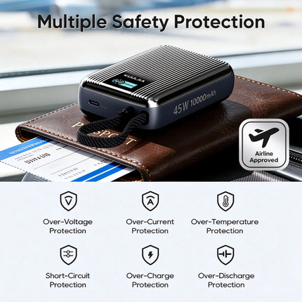 10000mAh 45W Fast Charging Power Bank