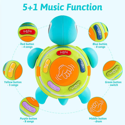 Kids' Musical Turtle and Crab Drum Toy