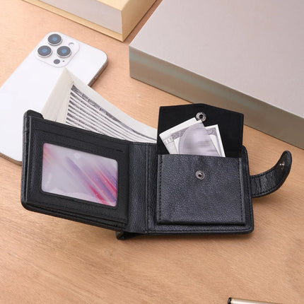 Slim Zipper Leather Wallet