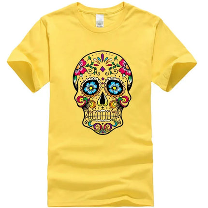 Men's Skull Print Streetwear T-Shirt