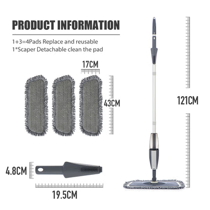 Magic Spray Mop with Microfiber Pads