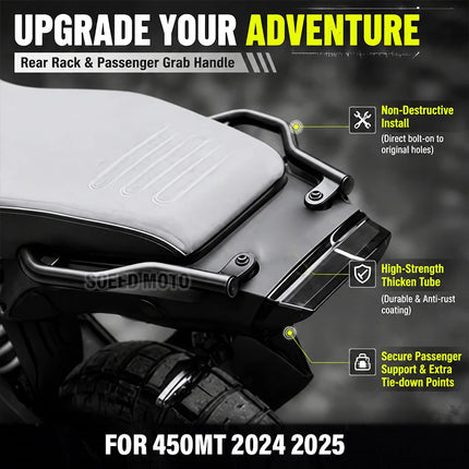 Motorcycle Rear Luggage Rack and Grab Bar