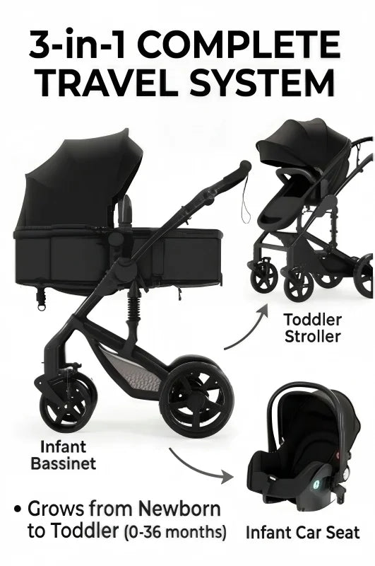 3-in-1 Luxury Baby Travel System
