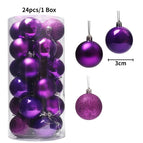 24pcs Purple / 3cm
