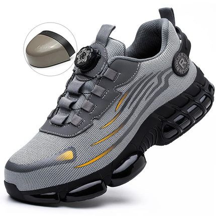 Men's Black Lightweight Steel Toe Safety Sneakers