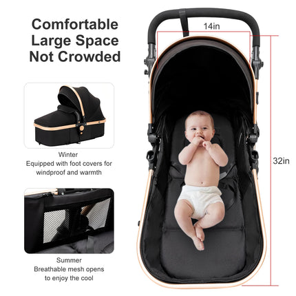3-in-1 Foldable Baby Travel System