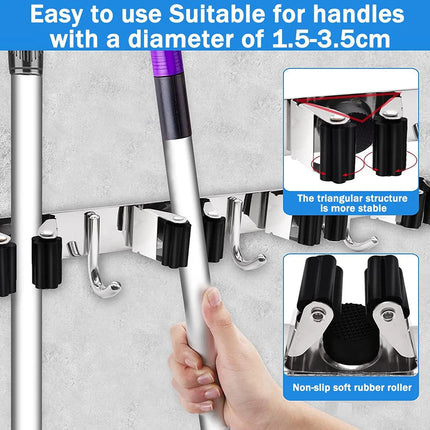 Stainless Steel Mop and Broom Holder