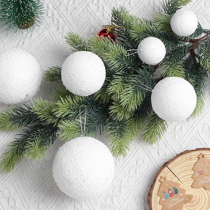 White Christmas Tree Baubles Set