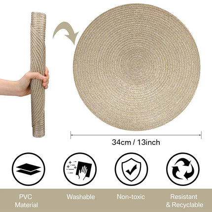 Round Woven Placemat Set