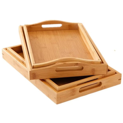 Rectangular Bamboo Storage Tray