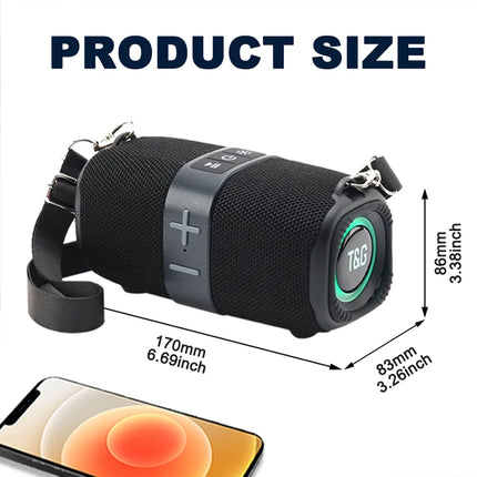 Portable Wireless Bluetooth Speaker with FM Radio and Powerful Bass