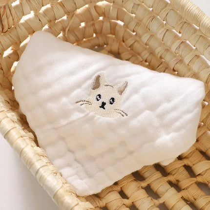 6-Layer Cotton Embroidered Baby Burp Cloth