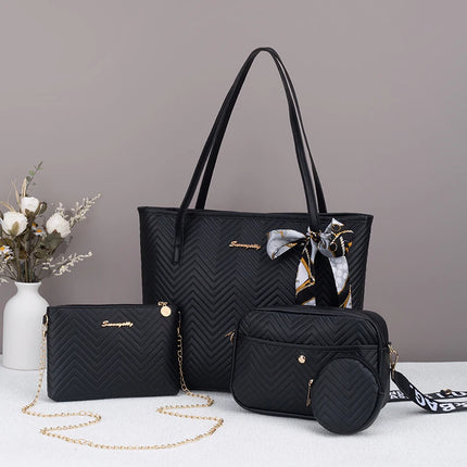 Wave Pattern Tote Bag Set