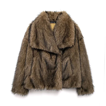 Women's Fluffy Faux Fur Coat