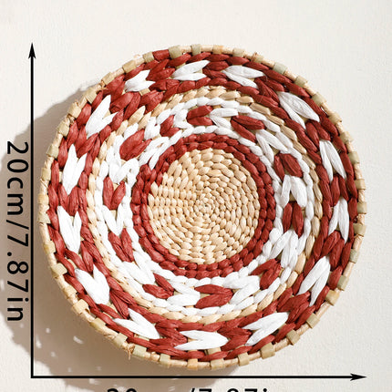 Boho Woven Wall Basket Decor